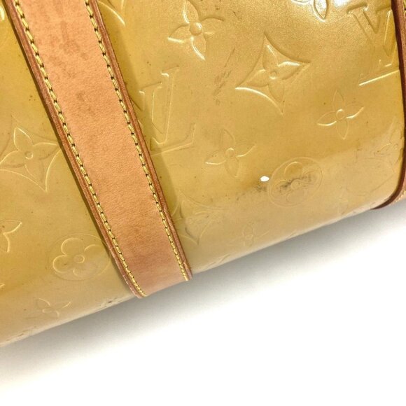 LOUIS VUITTON M91000 MonogramVernis Mercer Bags Travel Bag Duffle Bag Beige - Picture 12 of 16